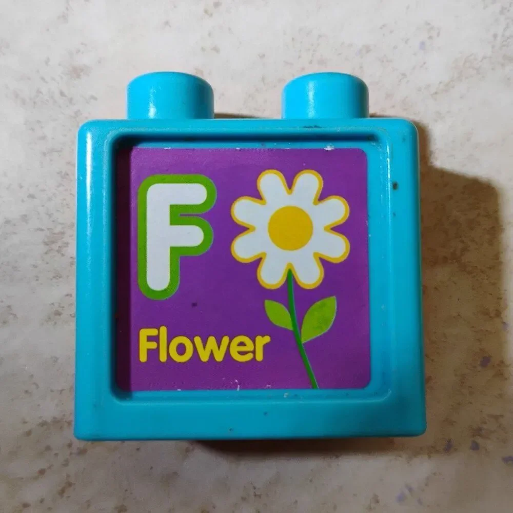Vtech Sit to Stand Alphabet Train Replacement Letter Block F-Flower/ T-Turtle